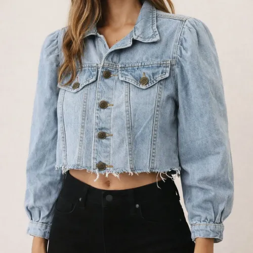 Jaqueta jeans cropped