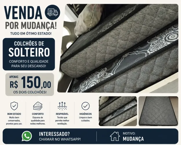 2 Colchões de solteiro