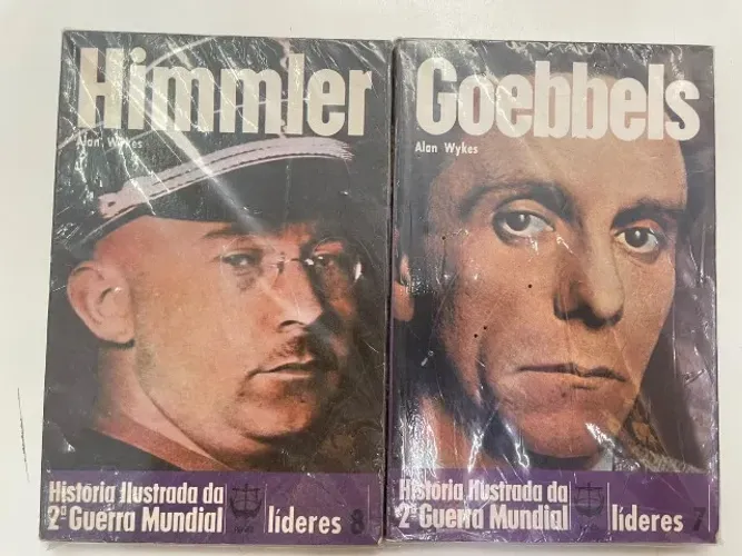 LOTE 2 LIVROS - HISTÓRIA ILUSTRADA DA 2ª GUERRA MUNDIAL - LÍDERES HIMMLER E GOEBBELS