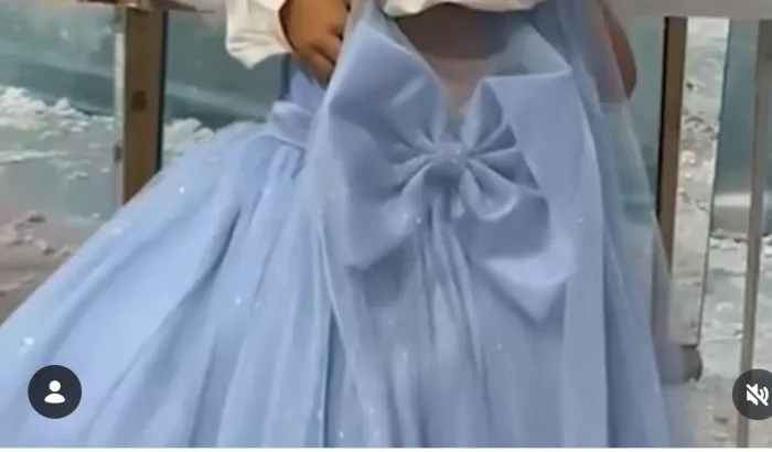 Lindo Vestido de Festa luxo Princesa Azul 