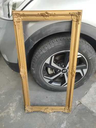 Moldura para Espelho Madeira e Gesso Antiga
