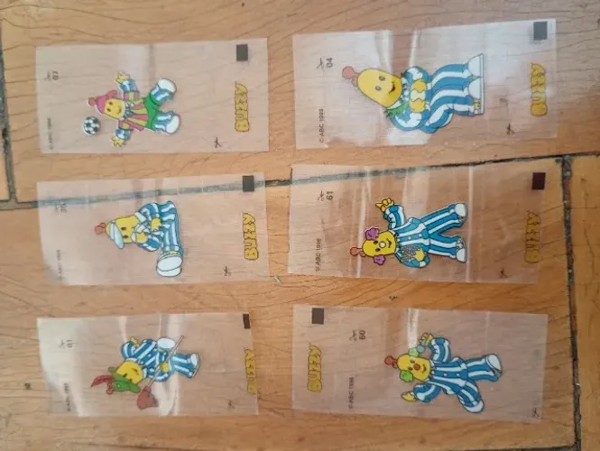 Lote de figurinhas chicle buzzy bananas de pijama anos 90