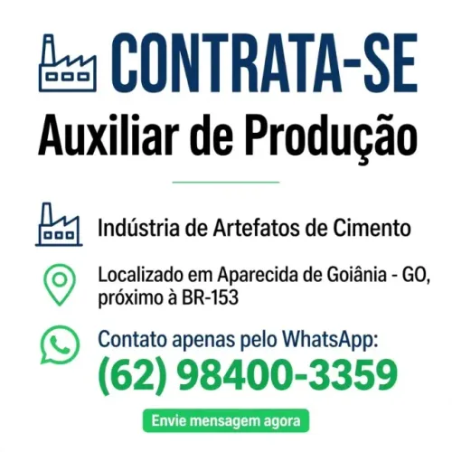 Vaga Auxiliar de Produção