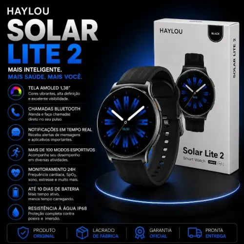 Haylou Solar Lite 2 Com Tela AMOLED e Até 17 Dias de Bateria