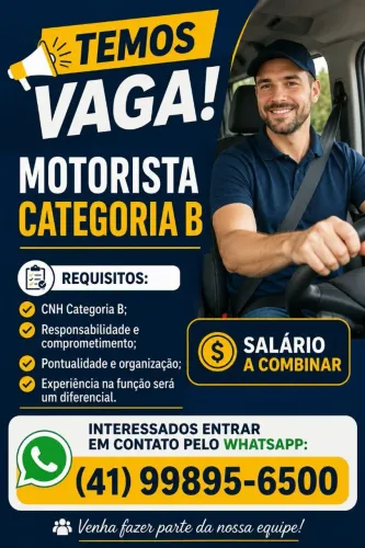 Vaga de motorista - favor ligar não respondo chat