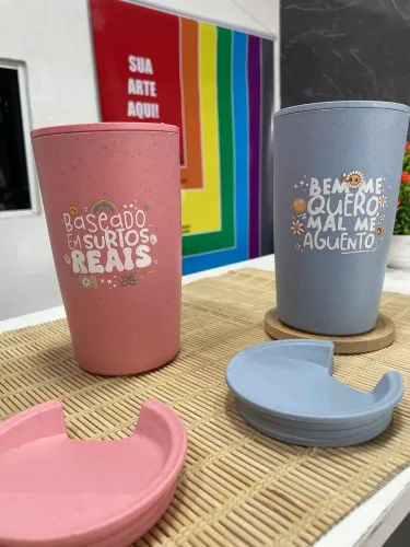 Copo Ecocopo 500ml Personalizado com DTF UV