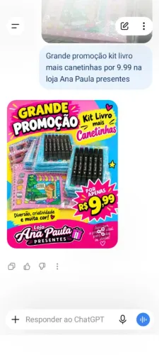 Livro mais canetinhas 9.90