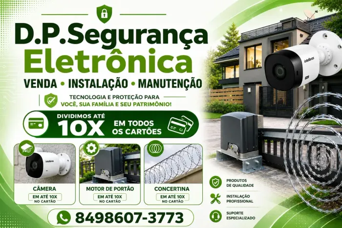 Câmeras Cerca elétrica Motor de Portão 