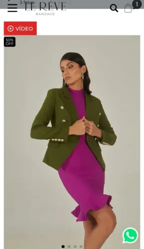 Blazer feminino verde tamanho P