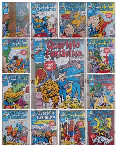 Coleção Clássica Marvel Quarteto Fantastico: Volume 1 a 13 Ed. Panini Série Cronológica 