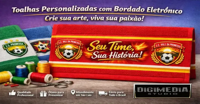Toalhas Personalizadas com Bordado Eletrônico - Crie sua arte, viva sua paixão!