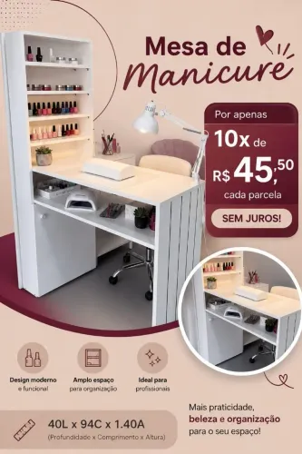 Mesa de manicure em mdf
