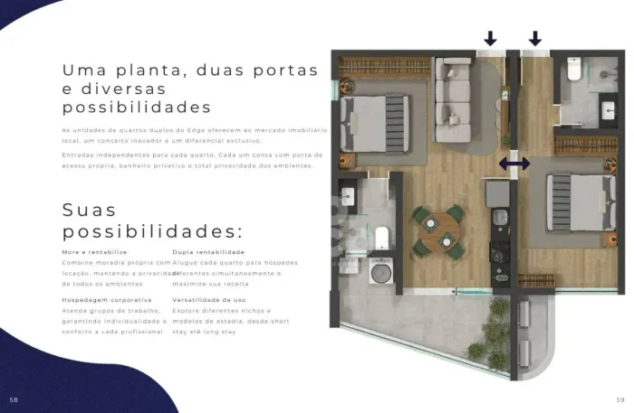 Studio com 2 dormitórios à venda, 61 m² por R$ 128.943,33 - Granja Marileusa - Uberlândia/