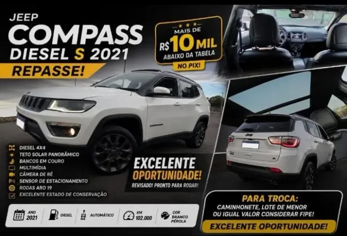 Jeep Compass S 2.0 4X4 TB 16V Diesel Aut. 2021
