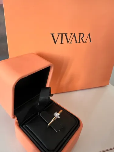 Solitário vivara ouro 18k e prata TAM 18