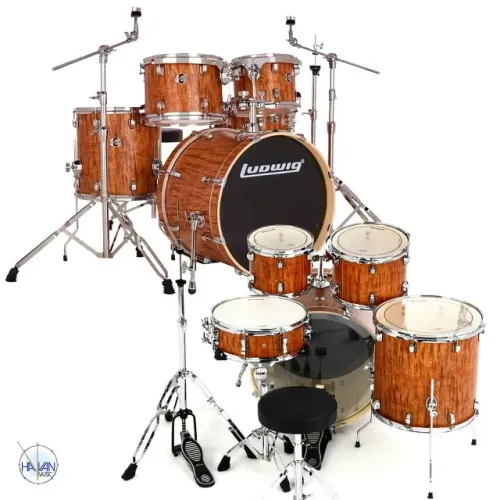 Bateria Ludwig Element Evolution Cherry Outfit + KIT de Ferragens LUDWIG