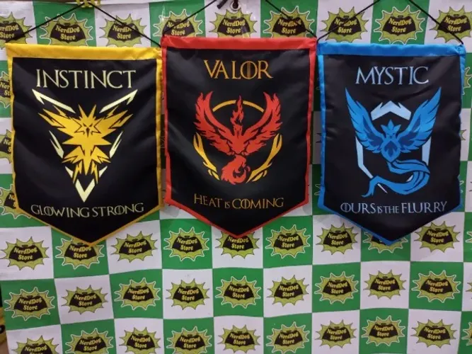 Bandeiras Times Pokemon - NerdDog Store - Valor Instinct Mistic Team TCG Ash Pikachu poke