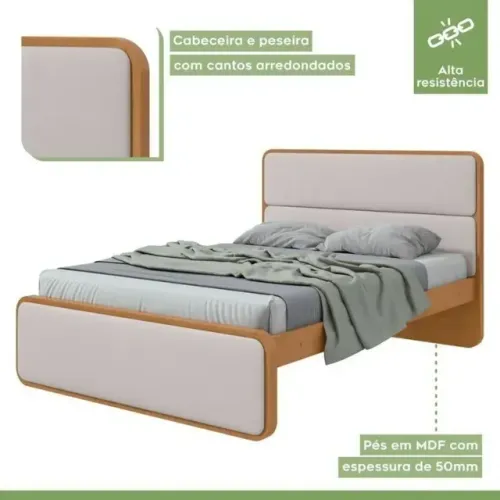 Cama Casal Loop Luxo 1,40m Easy Like Toque de Luxo no Quarto