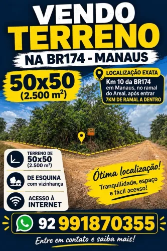 Vendo-se terreno 50x50 de esquina