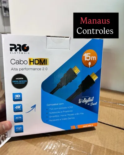 Cabo Hdmi de 15 Metros Pro Eletrônic 2.0 4Kx2K