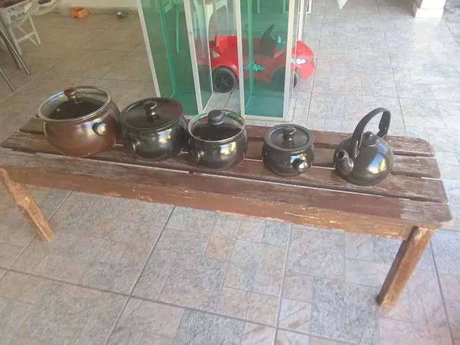Conjunto de panelas cerâmica ceraflame