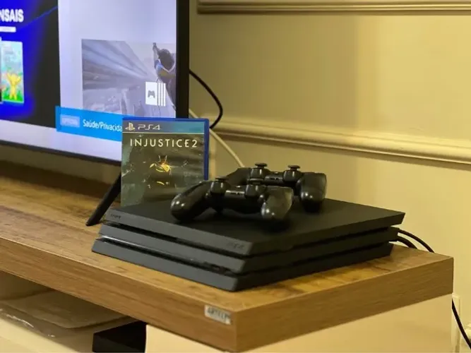 Ps4 PRO 1TB - Funcionando TUDO + 2 Controles + Jogo!