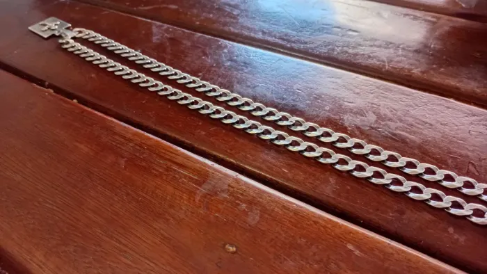 Cordão e Pingente de Prata Pura