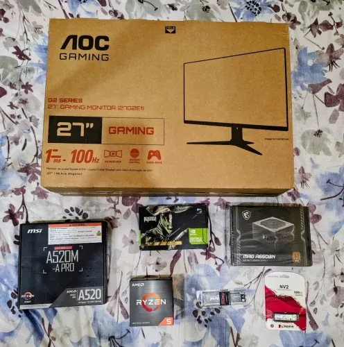PC GAMER (PEÇAS) PARA MONTAR, TODAS NOVAS LACRADAS NA CAIXA.