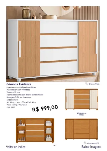 Cômoda evidenza  grande 