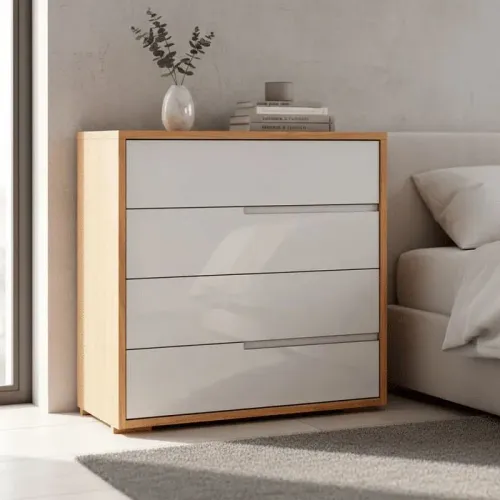 Cômoda 4G Robel Concept PUX Cava Freijó/Off White Liso 100% MDF 