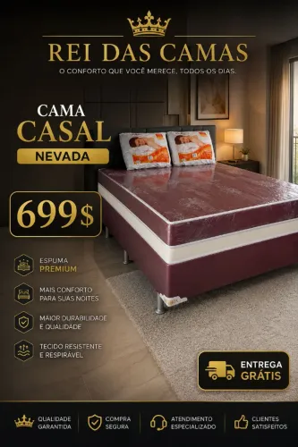 Cama casal Premium box
