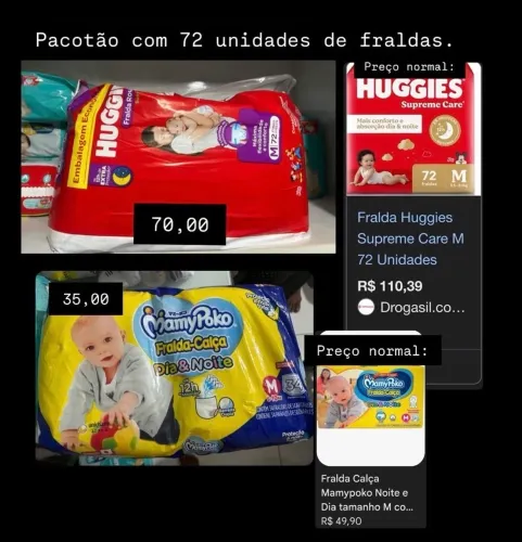 FRALDAS TAMANHO M - TODAS NA VALIDADE 