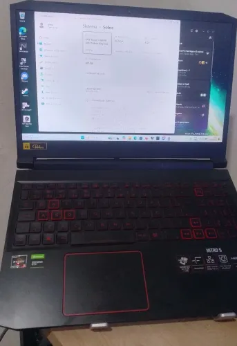 Notebook gamer  Acer nitro Ryzen 5 ac troca iphone 16e256 ,16 ou 15 256