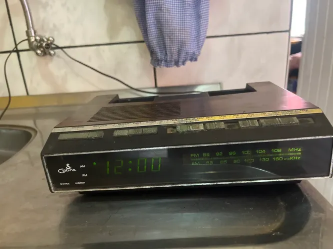 Rádio telefone e relógio Antigo COBRA ANOS 80 