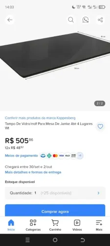 Tampo de mesa de vidro para mesa