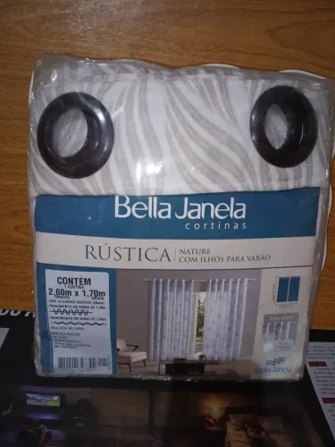 Cortina rústica Bella Janela 2,60 por 1,70