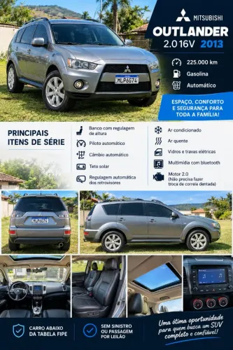 Mitsubishi Outlander 2.0 16V 160cv Aut. 2013