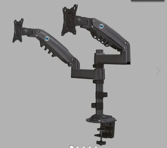 Suporte Articulado de Mesa com Pistão para 2 monitores