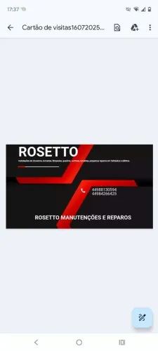 ROSETTO MANUTENÇÃO E PEQUENOS REPAROS 