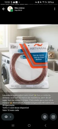 Varal 10 reais cada