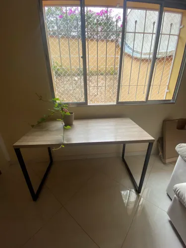 Escrivaninha Mesa Escritório Office Estilo Kuadra 120cm Industrial Carvalho Carvalho