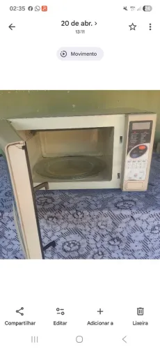 Micro-ondas 200,00 reais 50L da marca sharp 900w pix ou dinheiro NÃO ENTREGO