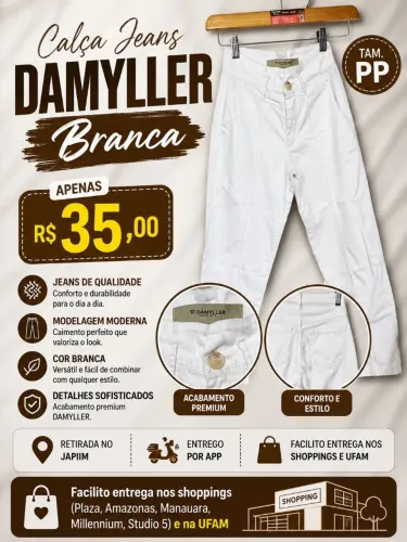 Calça Jeans Branca DAMYLLER 