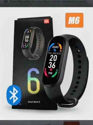 Relógio Inteligente Smart Band M6 Rastreamento De Atividades Cor da caixa Preto