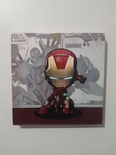 Quadro decorativo Homem de Ferro Marvel 3D Geek