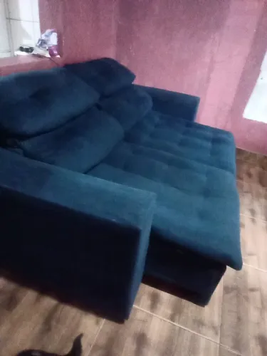 Sofá retrátil azul