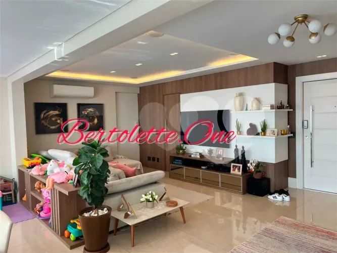 Apartamento com 133m² de área útil, varanda gourmet com fechamento em vidro, sala para 03 