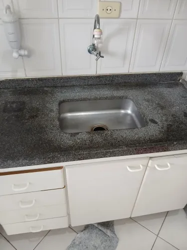 Pia para cozinha 120×56 cm de granito cinza 