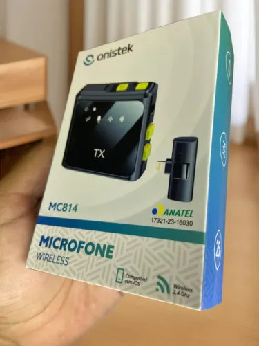 Microfone Lapela Wireless sem Fio Anatel - MC814 Onistekpara iphone an11