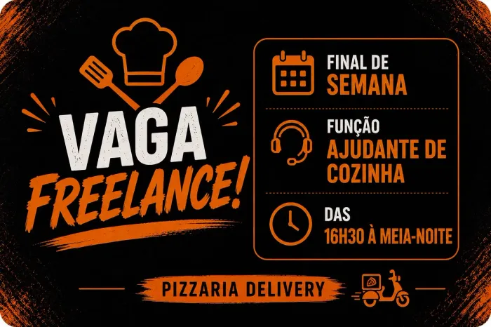 Vaga para ajudante cozinha